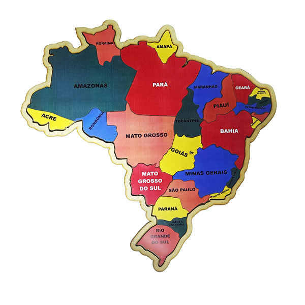 Brinquedo Quebra Cabeças Mapa dos Estados do Brasil