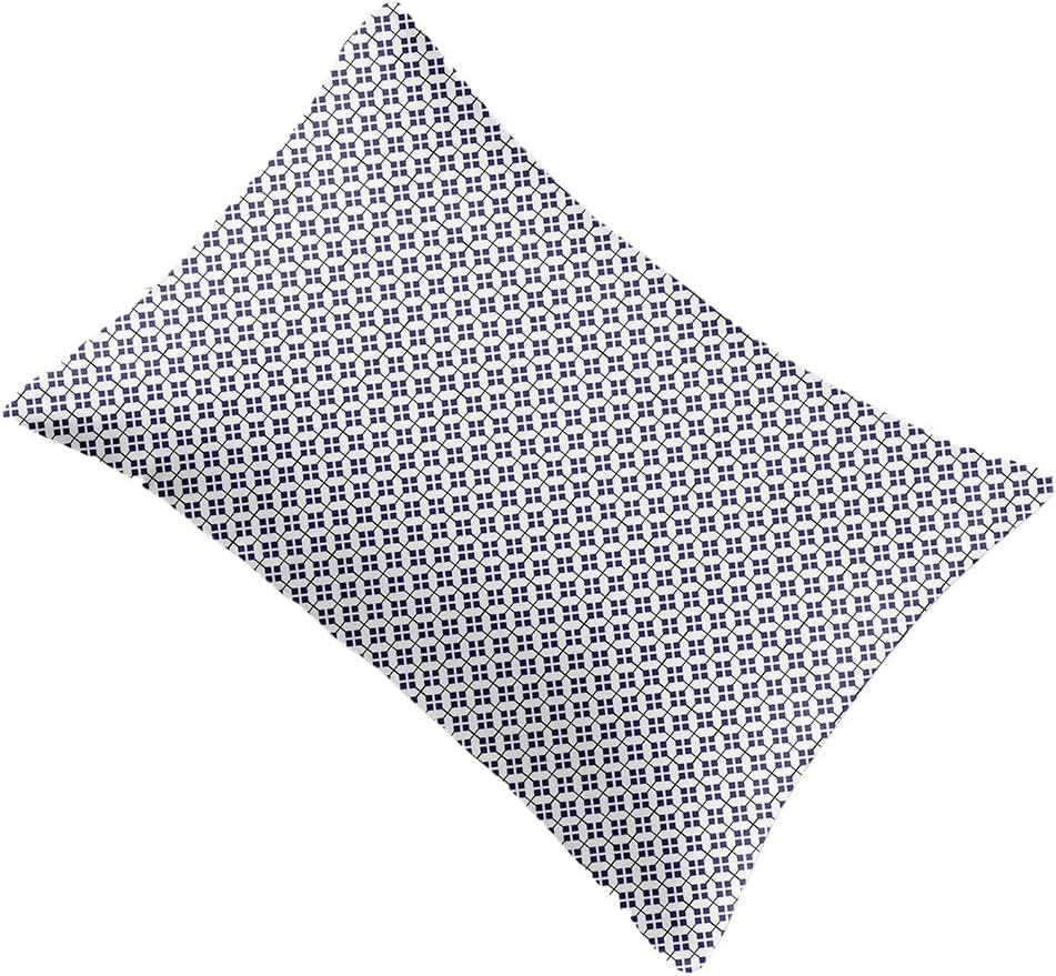 Jogo de Cama Jolitex Lençol Queen 3 Peças Branco e Azul Geométrico