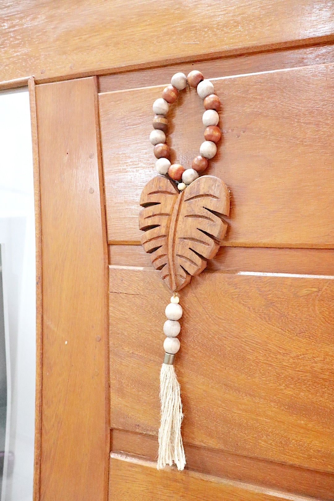 Enfeite de Porta / Mini Colar / Terço de Mesa Especial Decorativo Costela de Adão Terracota