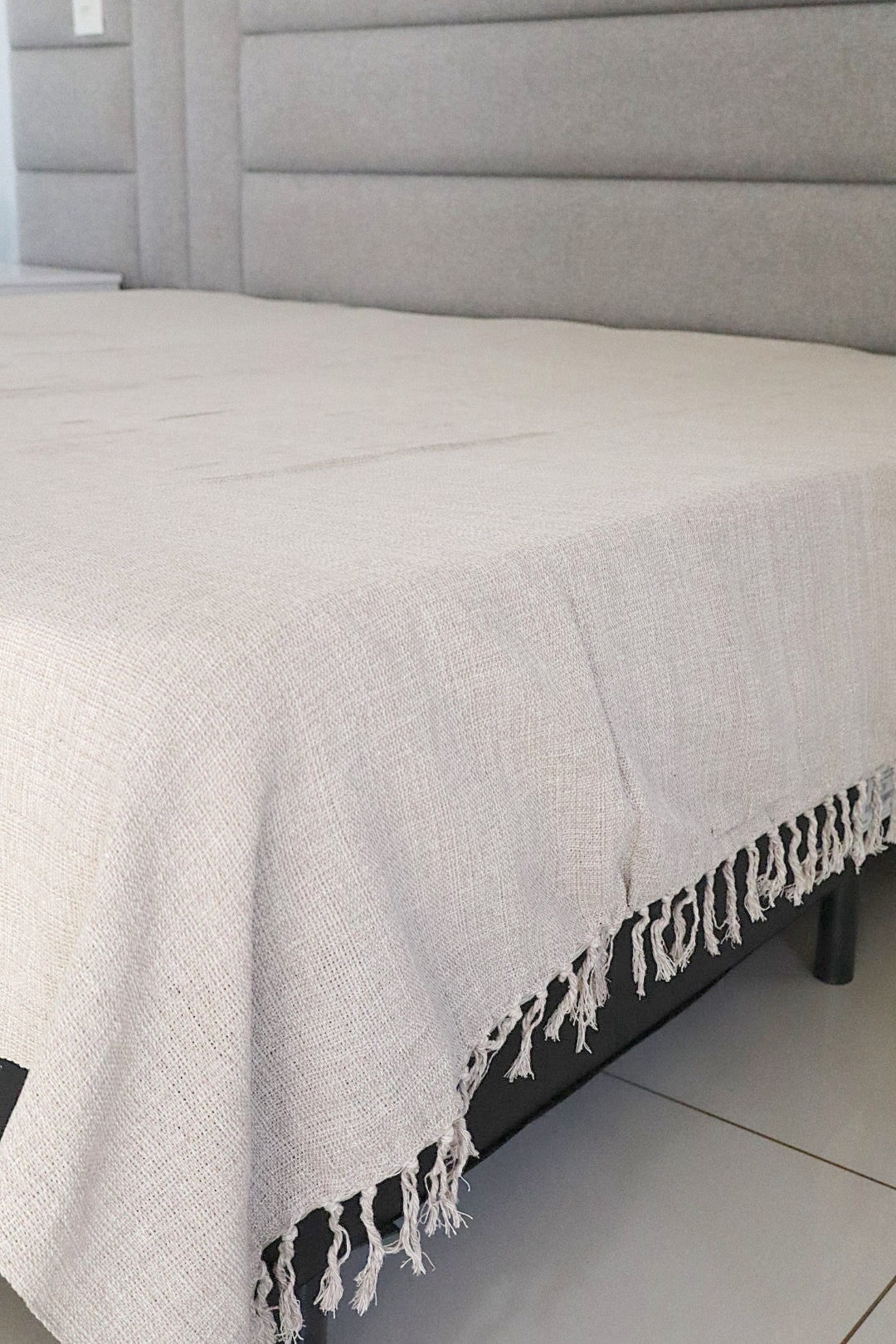 Colcha para Cama Queen 2,40x2,60m Artesanal Bege
