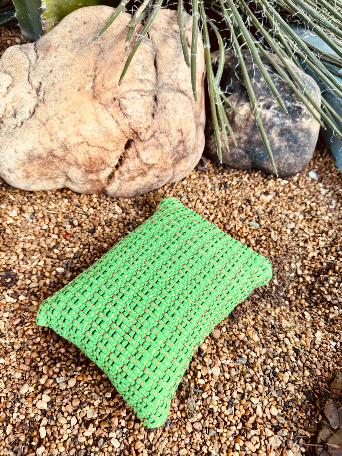 Peso de Porta Tijolinho Malha Verde