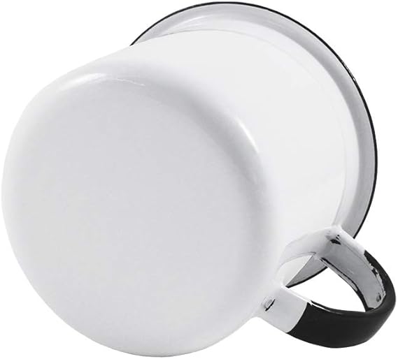 Caneca Esmaltada G Ágata MetalLouça Branca