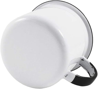 Caneca Esmaltada G Ágata MetalLouça Branca
