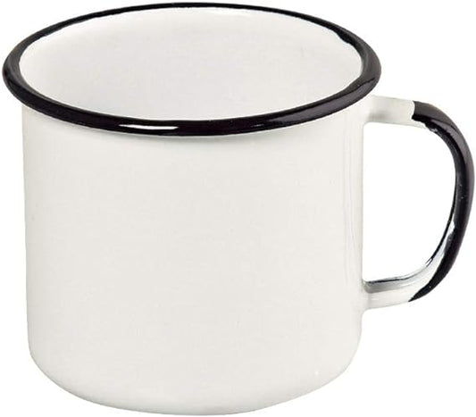 Caneca Esmaltada G Ágata MetalLouça Branca
