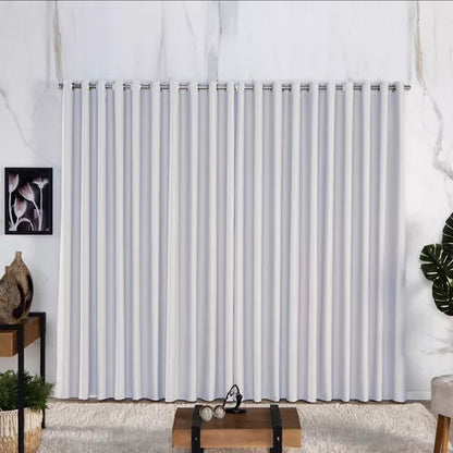 Cortina Blackout com Argolas Cromadas Branco 2,60x2,80m