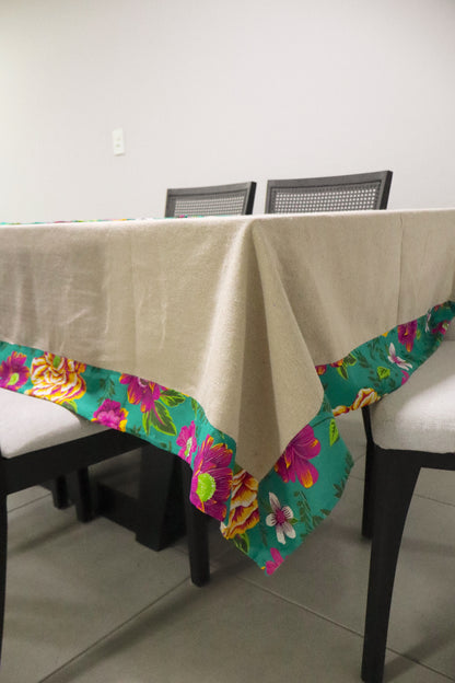 Toalha De Mesa Chita com Composê Tifanny e Café com Leite 1,5mx3,0m