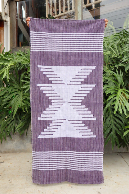 Tapete Médio Malha Roxo com Bico Sem Franja