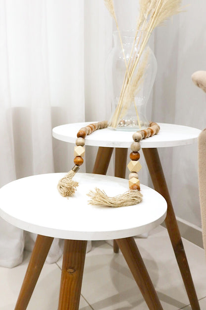 Colar / Terço de Mesa Médio Decorativo Aberto Argolas Terra