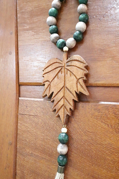 Enfeite de Porta / Mini Colar / Terço de Mesa Especial Decorativo Costela de Adão Verde