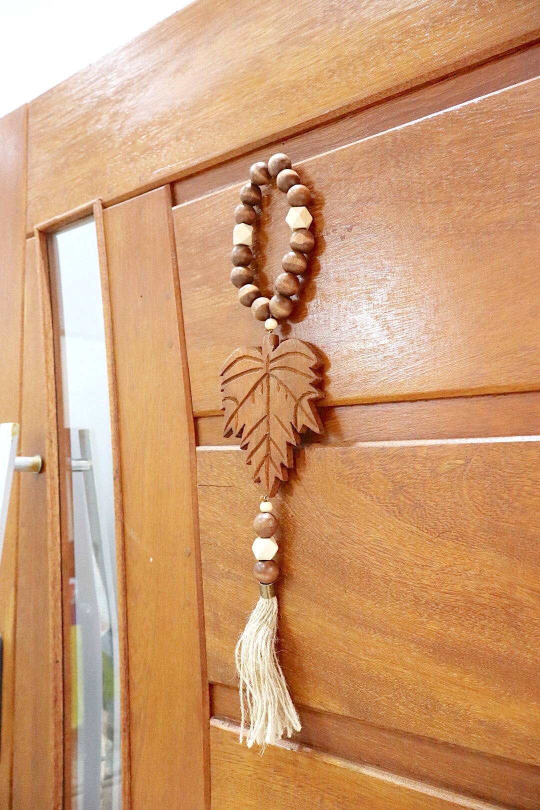 Enfeite de Porta / Mini Colar / Terço de Mesa Especial Decorativo Costela de Adão Marrom