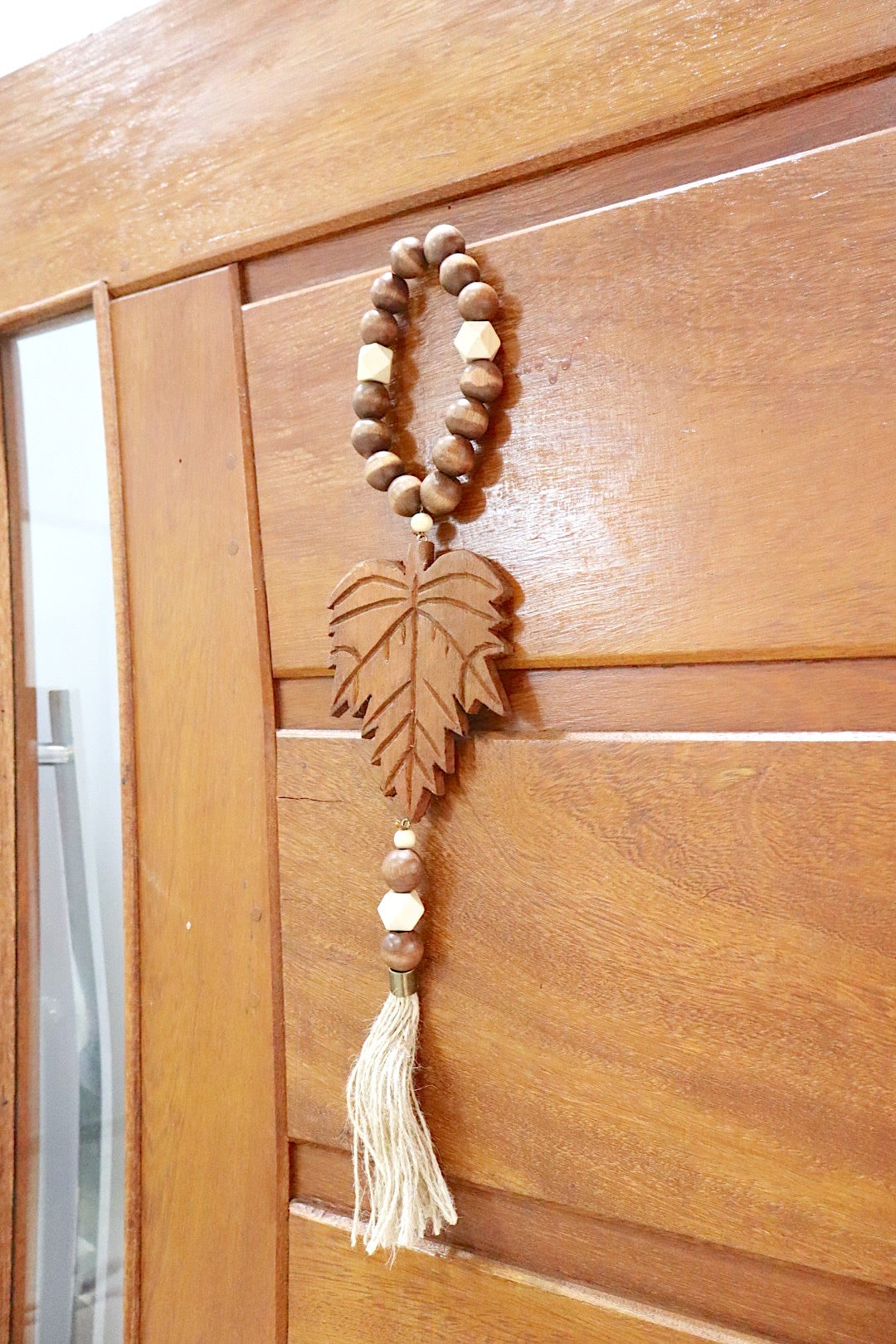 Enfeite de Porta / Mini Colar / Terço de Mesa Especial Decorativo Costela de Adão Marrom