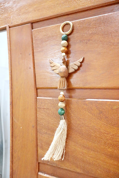 Enfeite de Porta / Divino Decorativo com Argola Divino Verde e Terra