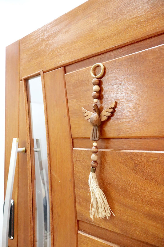 Enfeite de Porta / Divino Decorativo com Argola Divino Cru