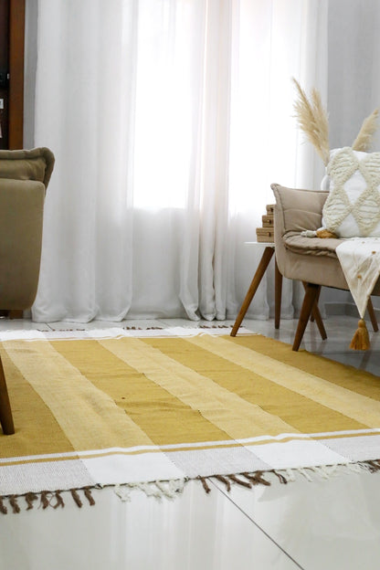 Tapete em Malha Moldura Amarelo 1,50x2,00m