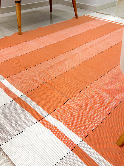 Tapete em Malha Moldura Laranja 1,50x2,00m