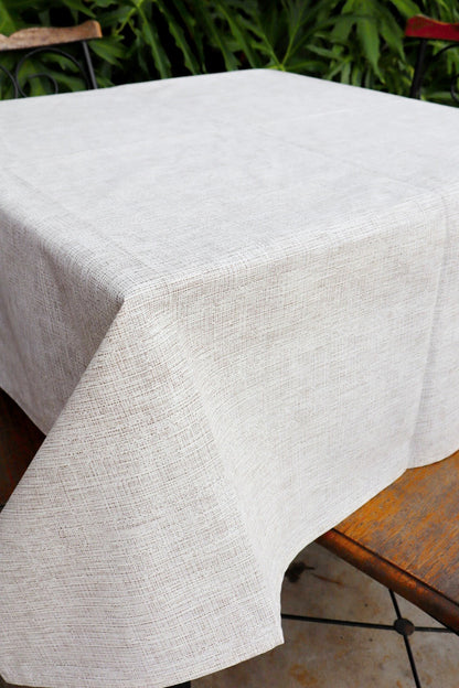 Toalha de Mesa Impermeável Mesclada Cru 1,45mx1,5m
