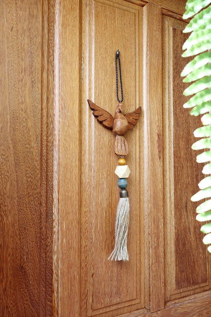 Enfeite de Porta / Divino Decorativo Divino Caramelo, Cru e Verde Musgo