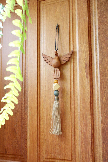Enfeite de Porta / Divino Decorativo Divino Caramelo, Cru e Verde Musgo