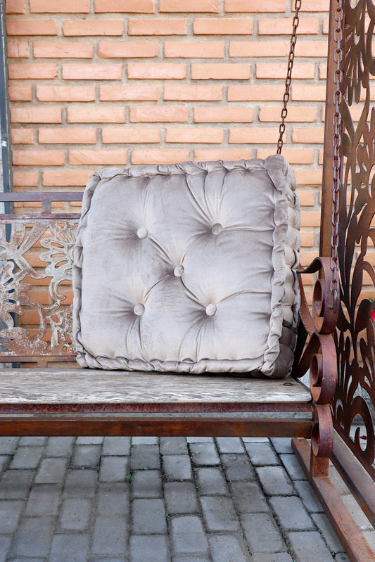 Almofada Futon Turca Suede Bege 50x50x10cm