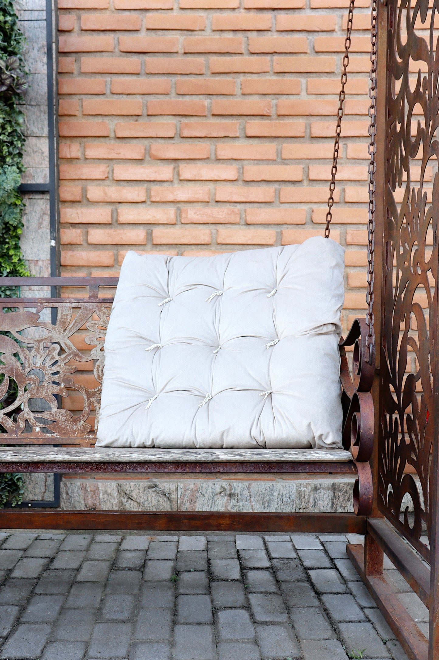 Almofada Futon 55x55cm Suede Bege