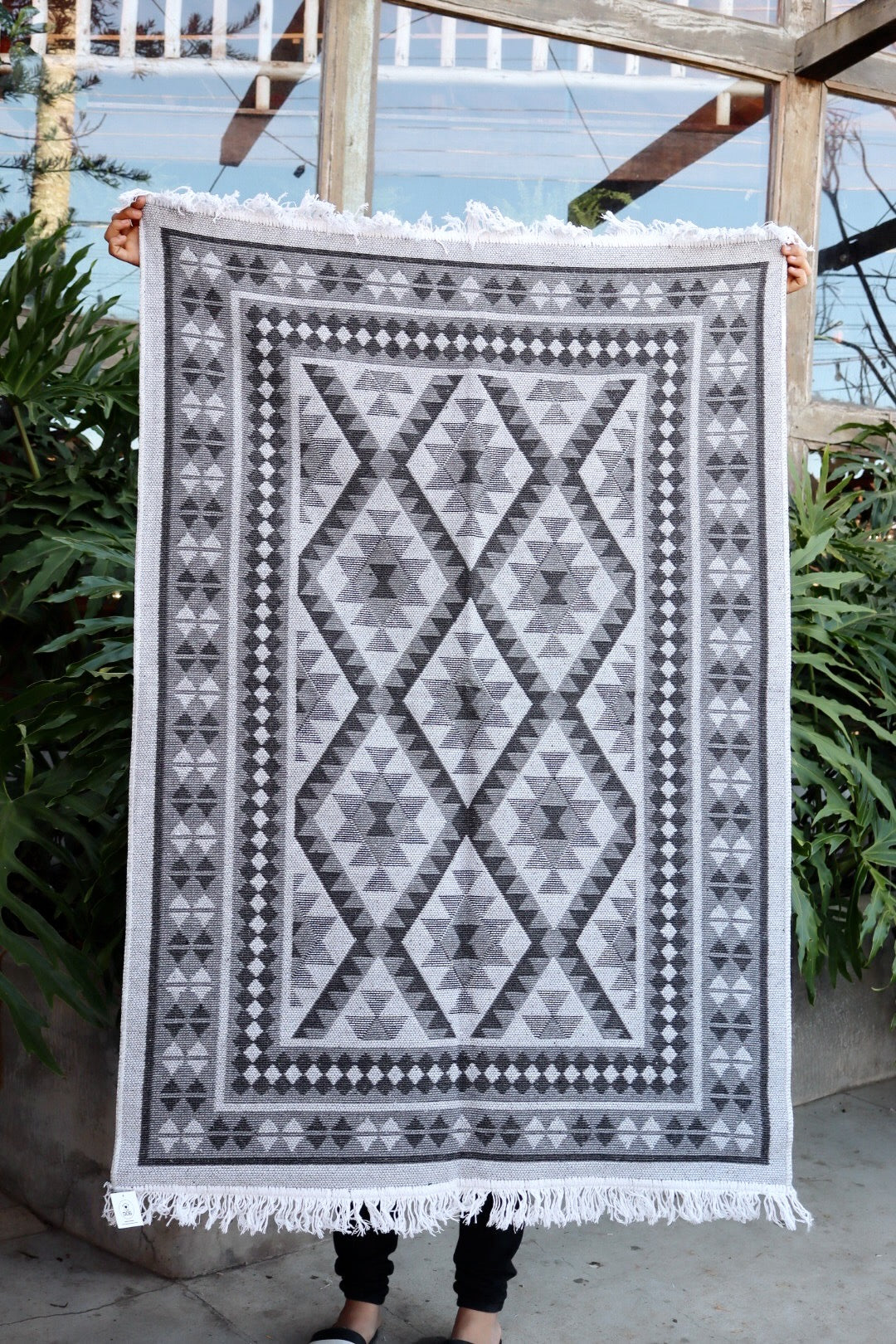 Tapete Kilim Antep 2,00x2,40m Cinza DES 006