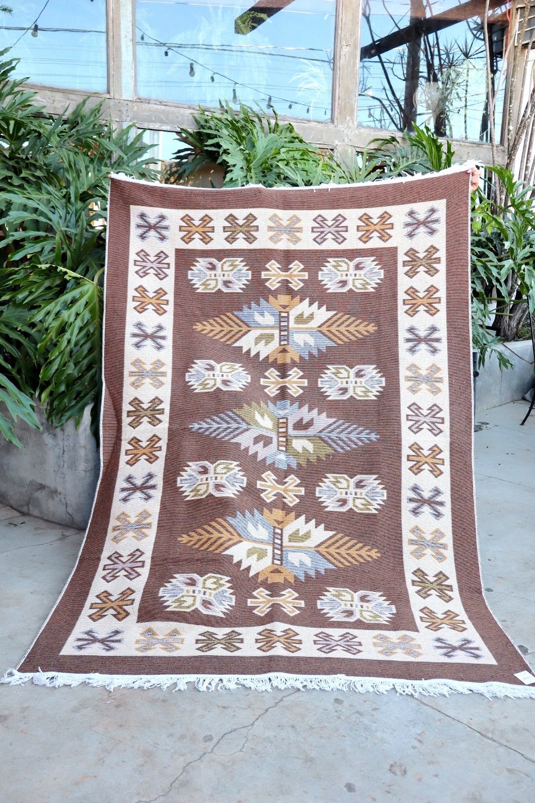 Tapete Kilim Antep 2,00x3,00m Marrom DES 001