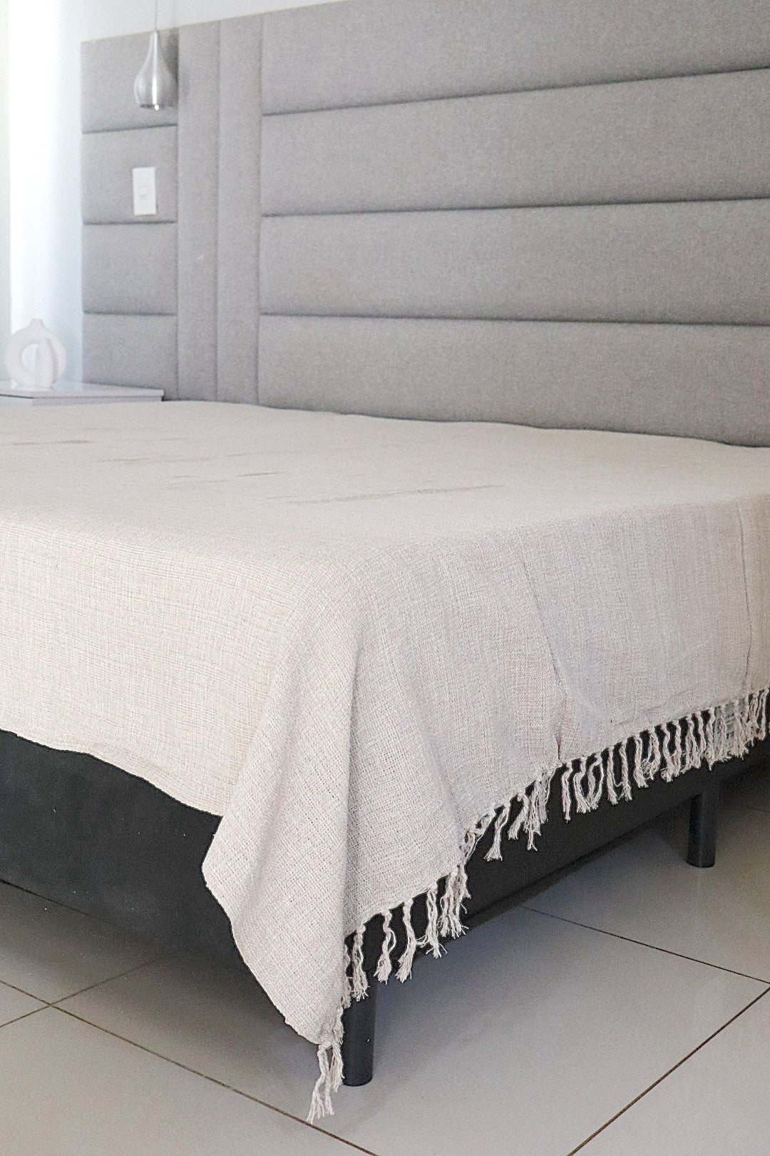 Colcha para Cama Queen 2,40x2,60m Artesanal Bege