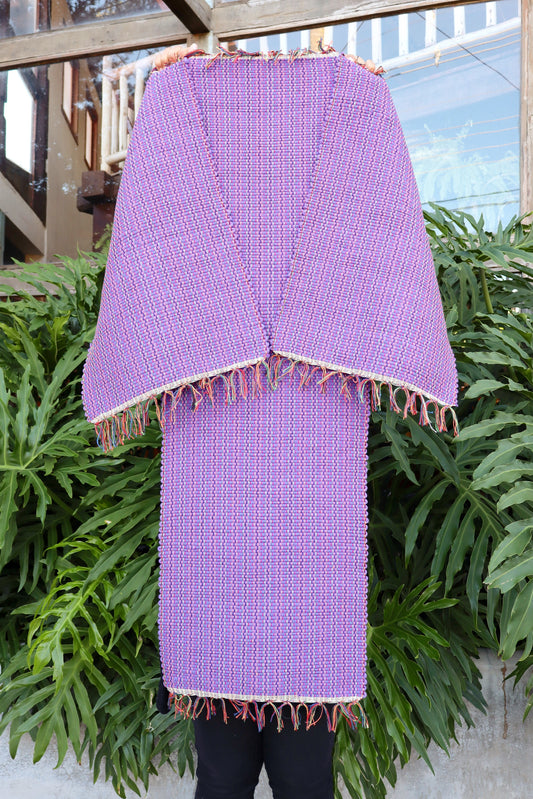 Jogo de Passadeira Malha com 3 Peças Roxo Mesclado Mini