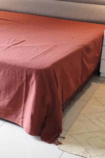 Colcha para Cama Queen 2,40x2,60m Artesanal Terracota