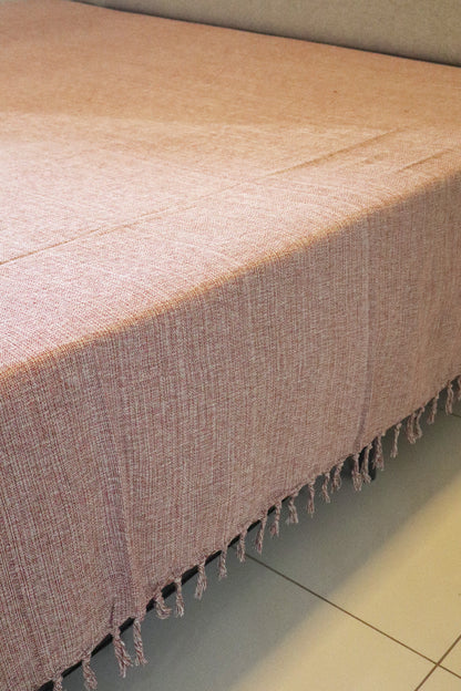 Colcha para Cama Queen 2,40x2,60m Artesanal Mesclada Bege