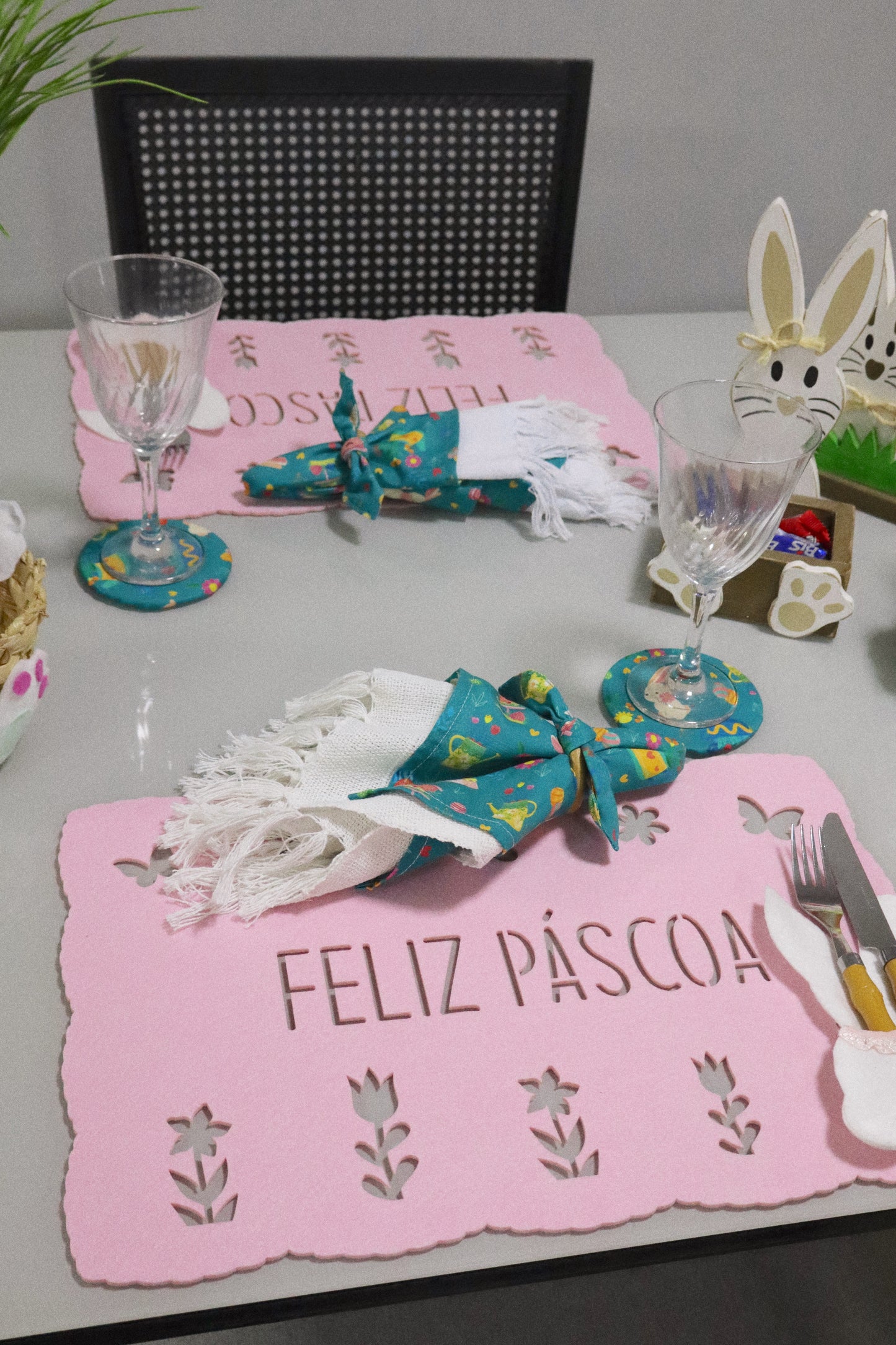 Lugar Americano Páscoa Rosa