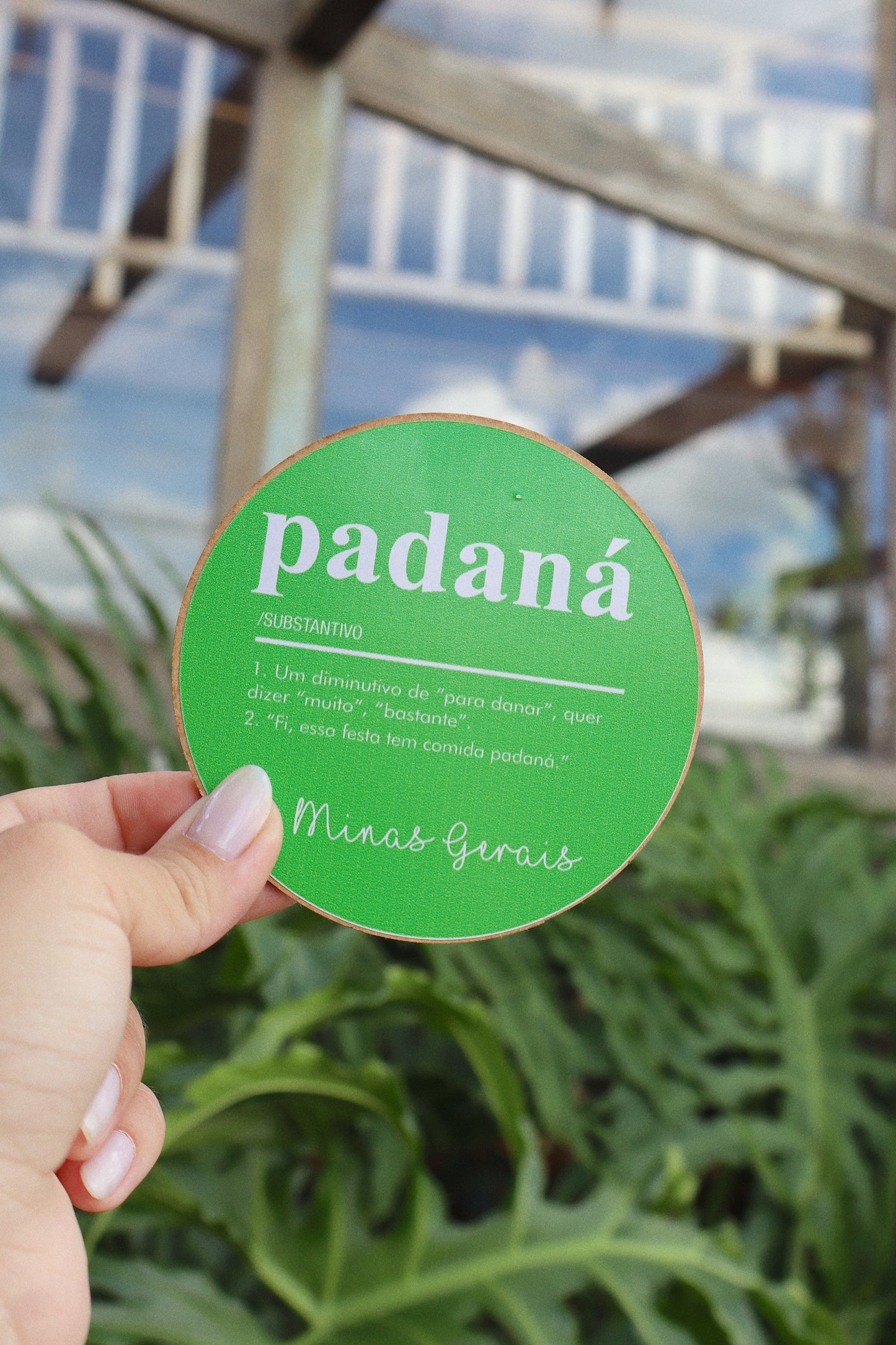 Descanso Para Copo / Porta Copo Dicionário Mineiro Adesivado "Padaná"