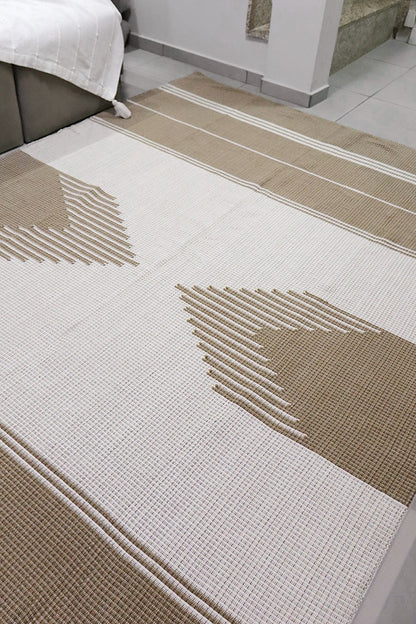 Tapete de Bico X Linha Bege 2,00x2,50m