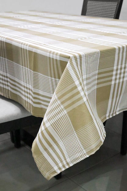 Toalha de Mesa Oxford Piquenique Xadrez Bege 1,5mx2,2m
