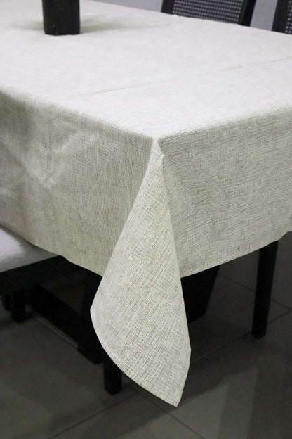 Toalha de Mesa Impermeável Mesclada Cru 1,45mx2,2m