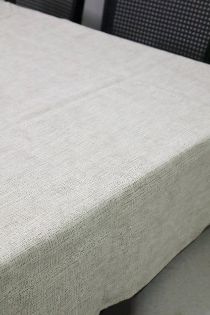 Toalha de Mesa Impermeável Mesclada Cru 1,45mx2,2m