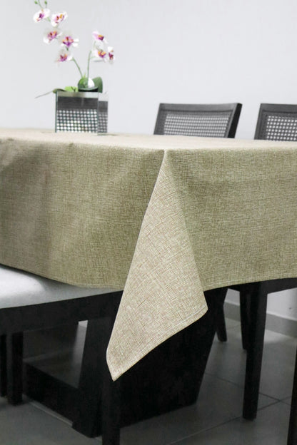 Toalha de Mesa Impermeável Mesclada Bege 1,45mx2,2m