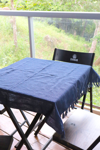 Toalha de Mesa Quadrada Cobre Lanche Azul 0,85x0,85m
