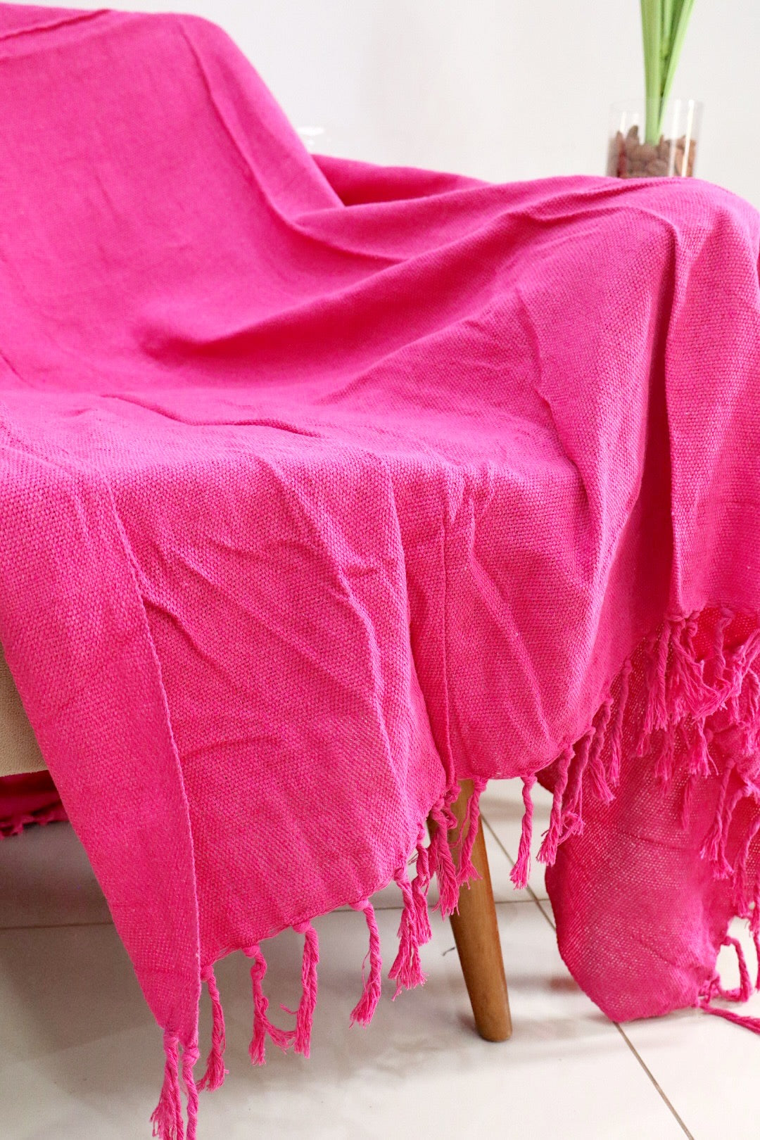Manta para Sofá Básica Gigante Rosa Pink 1,40x2,20m