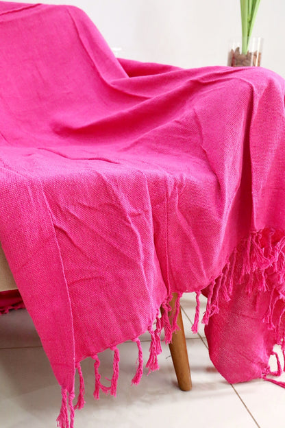 Manta para Sofá Básica Gigante Rosa Pink 1,40x2,20m