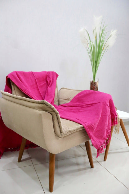 Manta para Sofá Básica Gigante Rosa Pink 1,40x2,20m