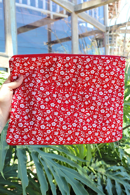 Necessaire Porta Calcinha Limpinha Sujinha G Vermelha e Branca
