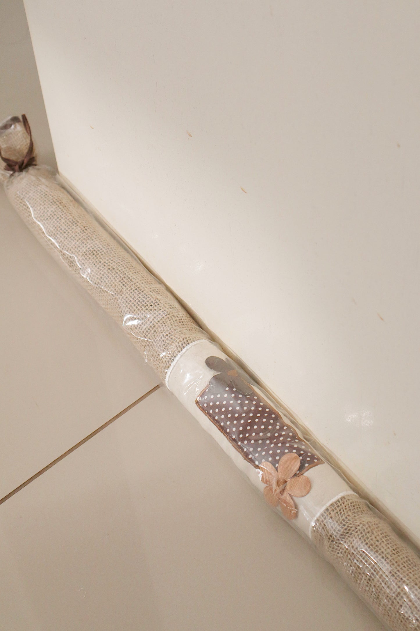 Peso Porta Cobra Juta Bege e Marrom 80cm