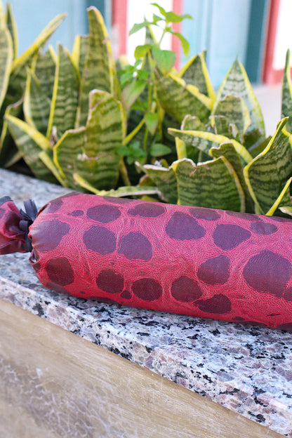Peso de Porta Emborrachado Bala Vinho e Vermelho