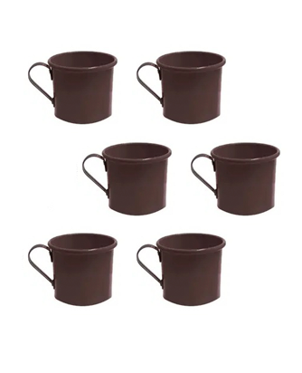 Caneca Colorida Alumínio Marrom