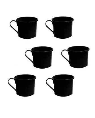 Caneca Colorida Alumínio Preta