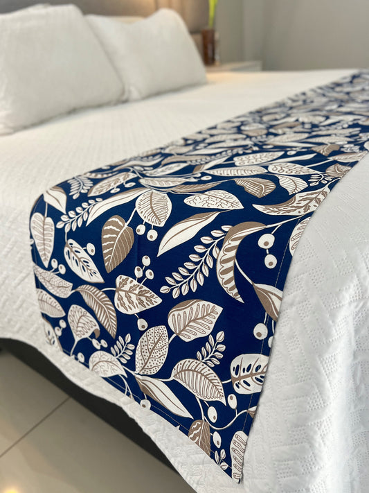 Peseira em Tecido Belize Floral Azul