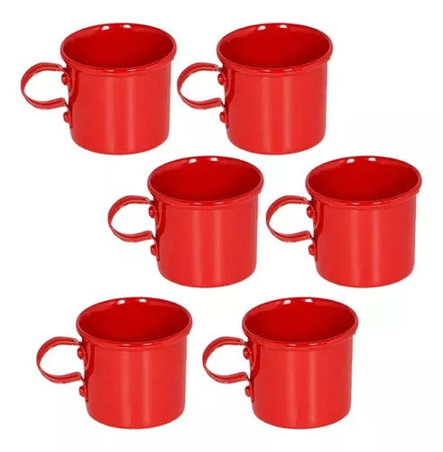 Caneca Colorida Alumínio Vermelha