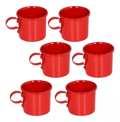 Caneca Colorida Alumínio Vermelha