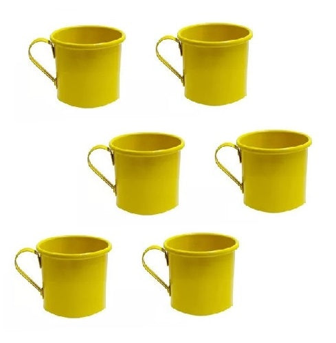 Caneca Colorida Alumínio Amarela